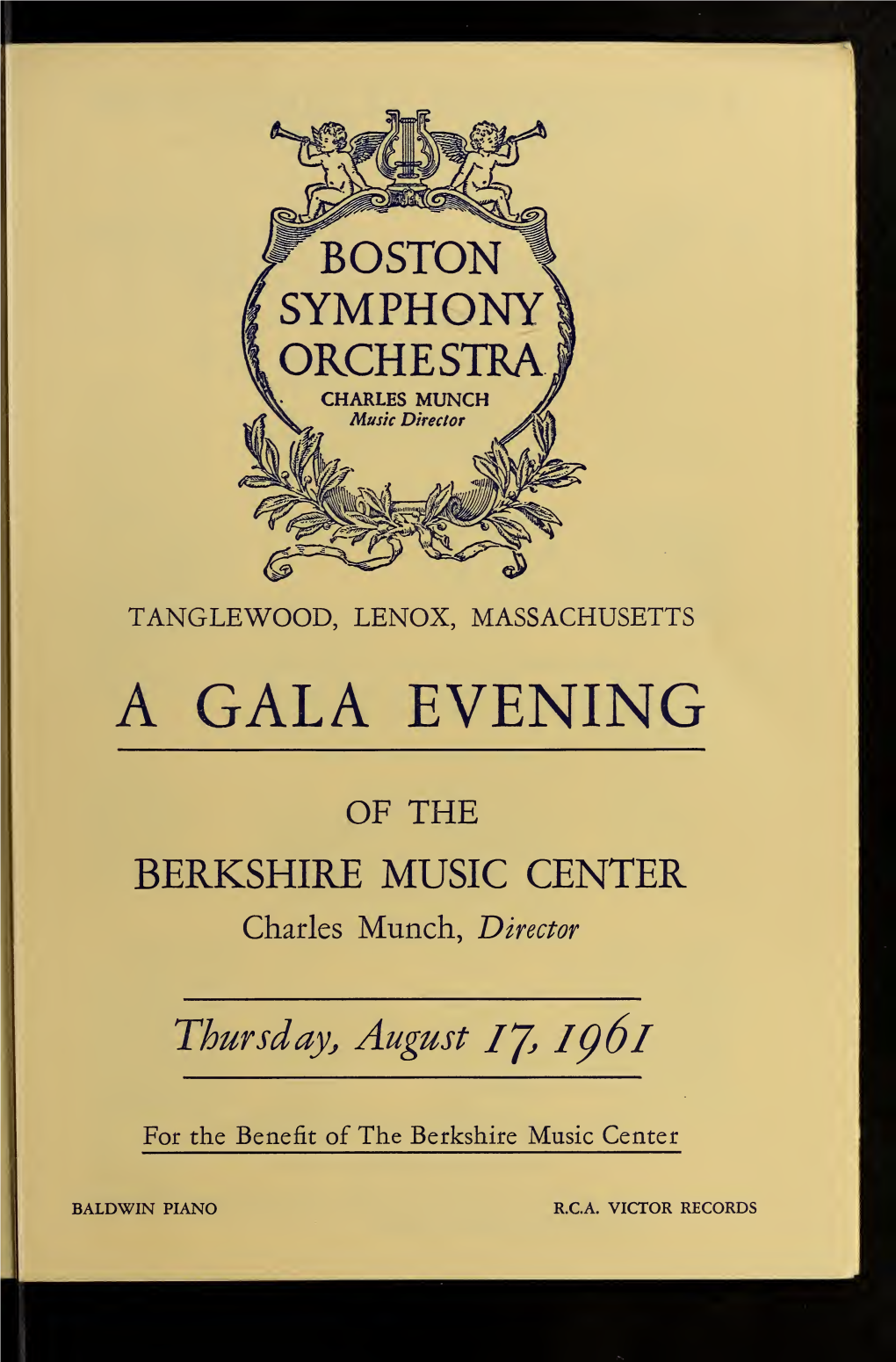 Boston Symphony Orchestra Concert Programs, Summer, 1961-1962