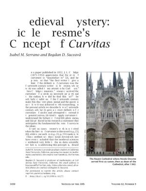 A Medieval Mystery: Nicole Oresme's Concept of Curvitas