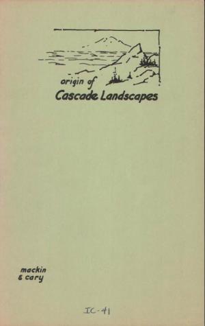 Information Circular 41: Origin of Cascade Landscapes
