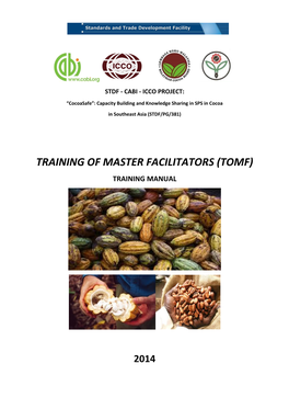 Training of Master Facilitators (Tomf) Training Manual