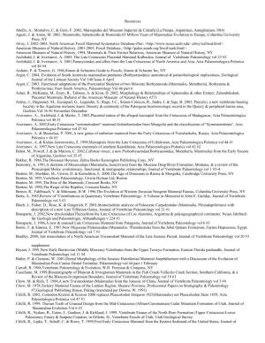 Resources Abello, A., Montalvo, C. & Goin, F. 2002