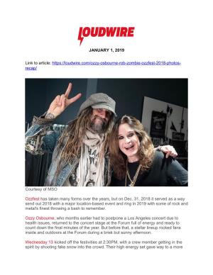 Loudwire.Com/Ozzy-Osbourne-Rob-Zombie-Ozzfest-2018-Photos- Recap/ A