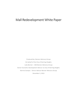 Mall Redevelopment White Paper