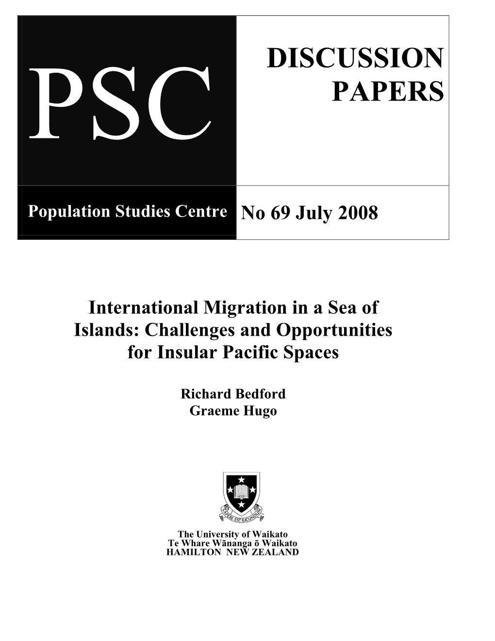 As an Expert on Migration in Pacific Insular Spaces, Your Perspectives