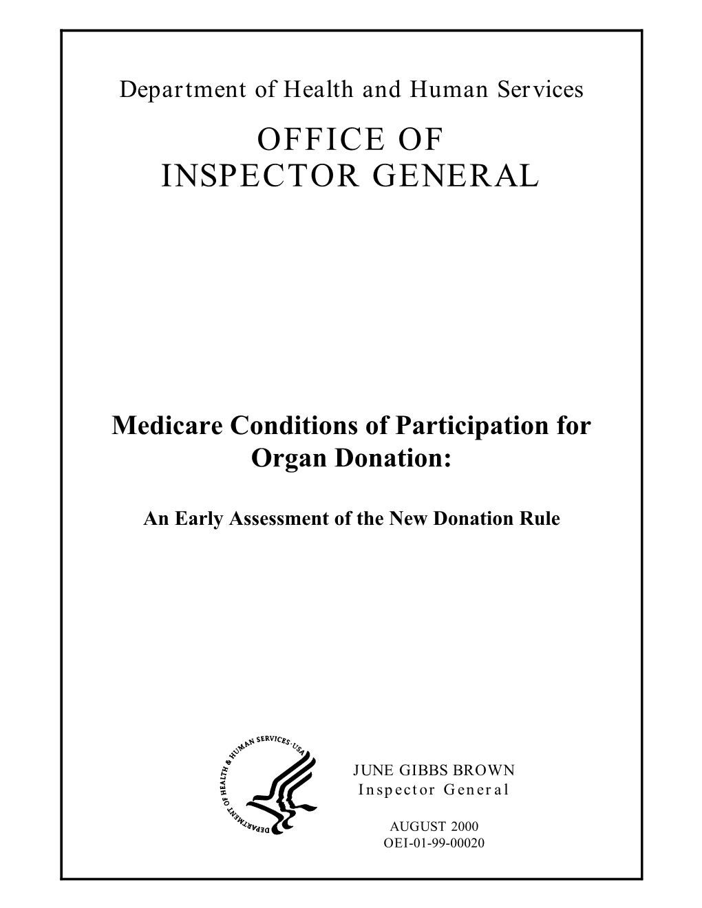 Medicare Conditions of Participation for Organ Donation