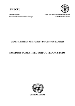 Swedish Forest Sector Outlook Study Unece