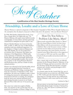 Friendship, Loyalty and a Love of Crazy Horse