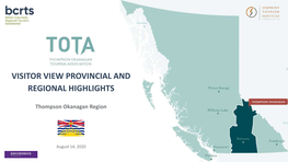 Visitor View Provincial and Regional Highlights
