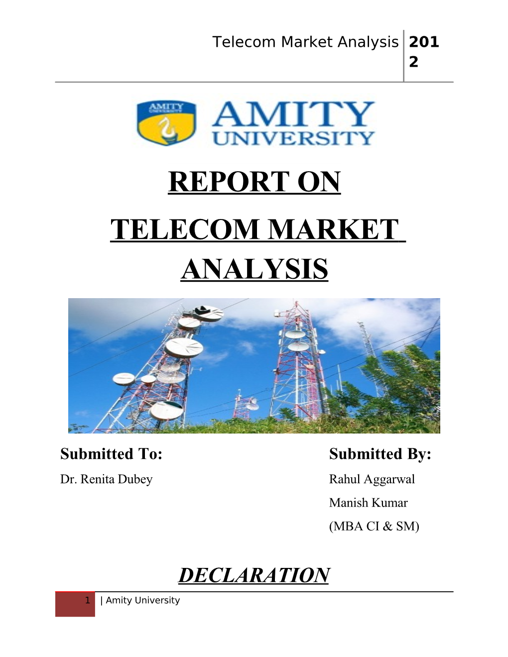 Telecom Market Analysis 201 2