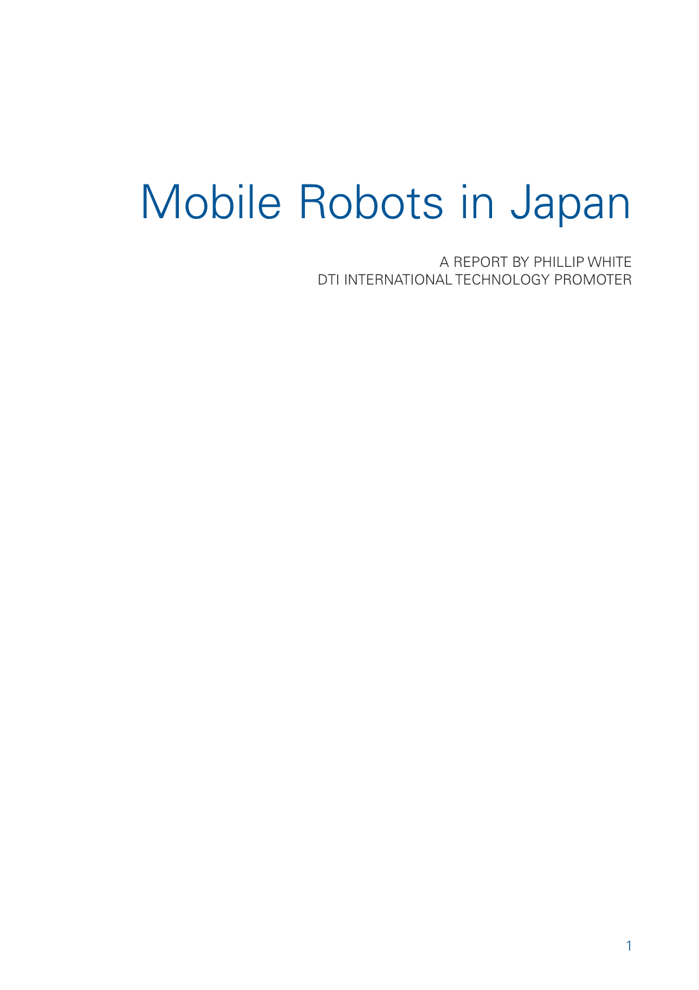 Mobile Robots in Japan