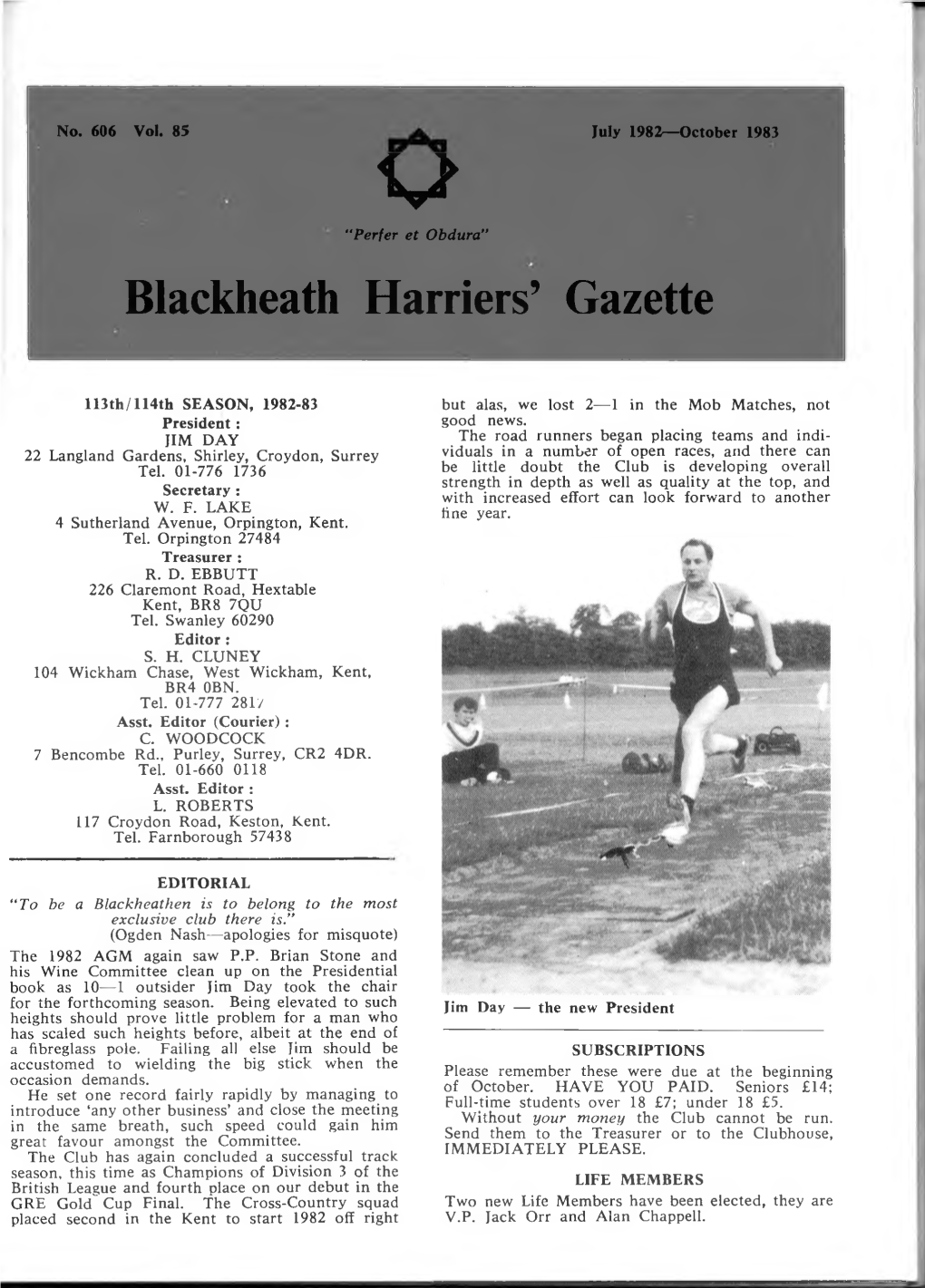 V Blackheath Harriers' Gazette
