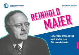 Reinhold Maier Liberaler Demokrat Und Vater Des Südweststaats Impressum