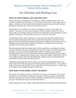 Ear Infection and Hearing Loss