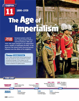 CHAPTER 11 1800–1920 the Age of Imperialism