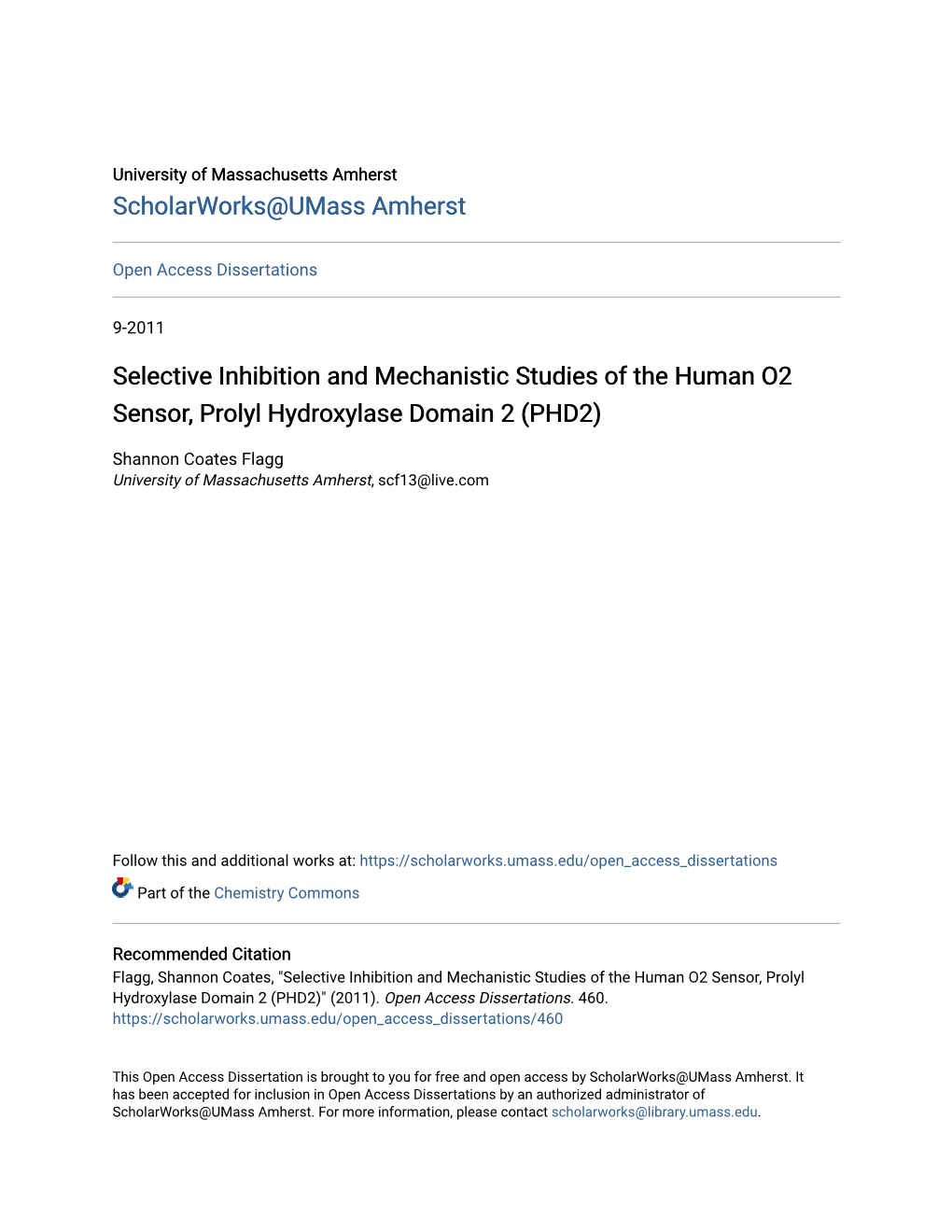 Selective Inhibition and Mechanistic Studies of the Human O2 Sensor, Prolyl Hydroxylase Domain 2 (PHD2)