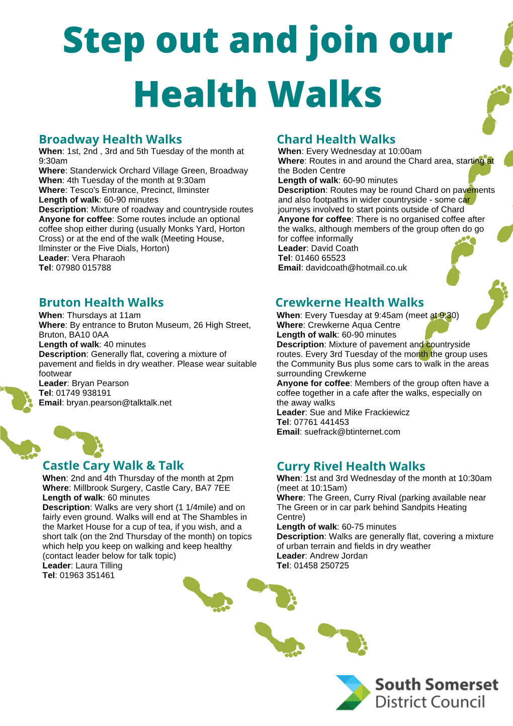 Step out and Join Our Health Walks