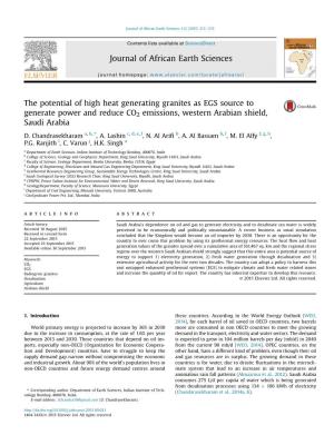 The Potential of High Heat Generating Granites As EGS Source to Generate Power and Reduce CO2 Emissions, Western Arabian Shield, Saudi Arabia