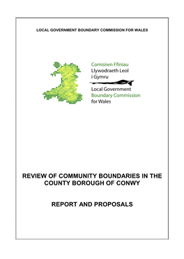 Review of Community Boundaries in the County Borough of Conwy