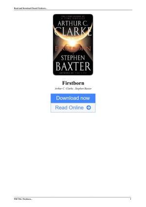 Firstborn by Arthur C. Clarke , Stephen Baxter