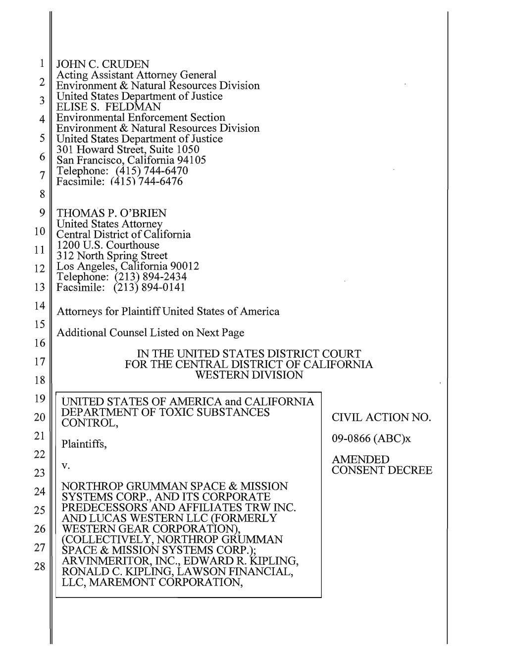 Amended Consent Decree