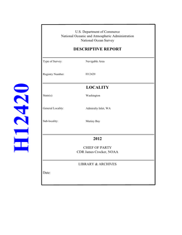 Locality Descriptive Report 2012
