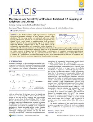 Mechanism and Selectivity of Rhodium-Catalyzed 1:2 Coupling Of