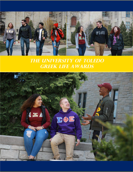 The University of Toledo Greek Life Awards Table of Contents 3) 2016 Greek Awards - Housing Inspection