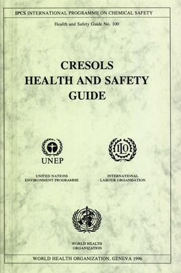 Cresols Health and Safety Guide