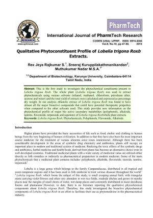 International Journal of Pharmtech Research