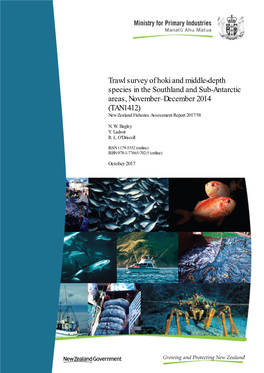 Trawl Survey of Hoki and Middle-Depth Species in The