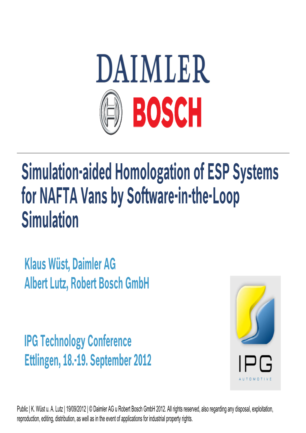 Simulation-Aided Homologation of ESP Systems for NAFTA Vans by Software-In-The-Loop Simulation