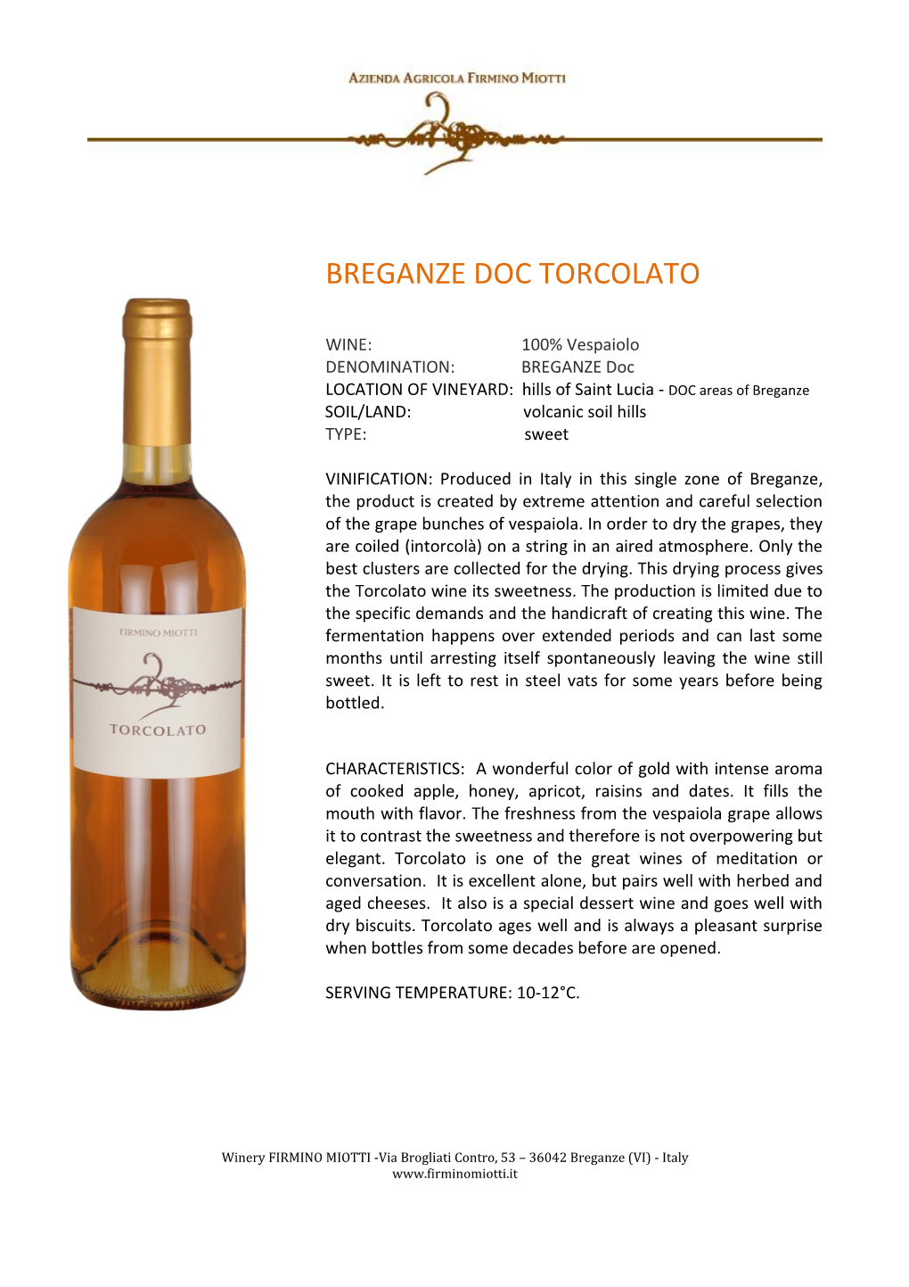 Breganze Doc Torcolato