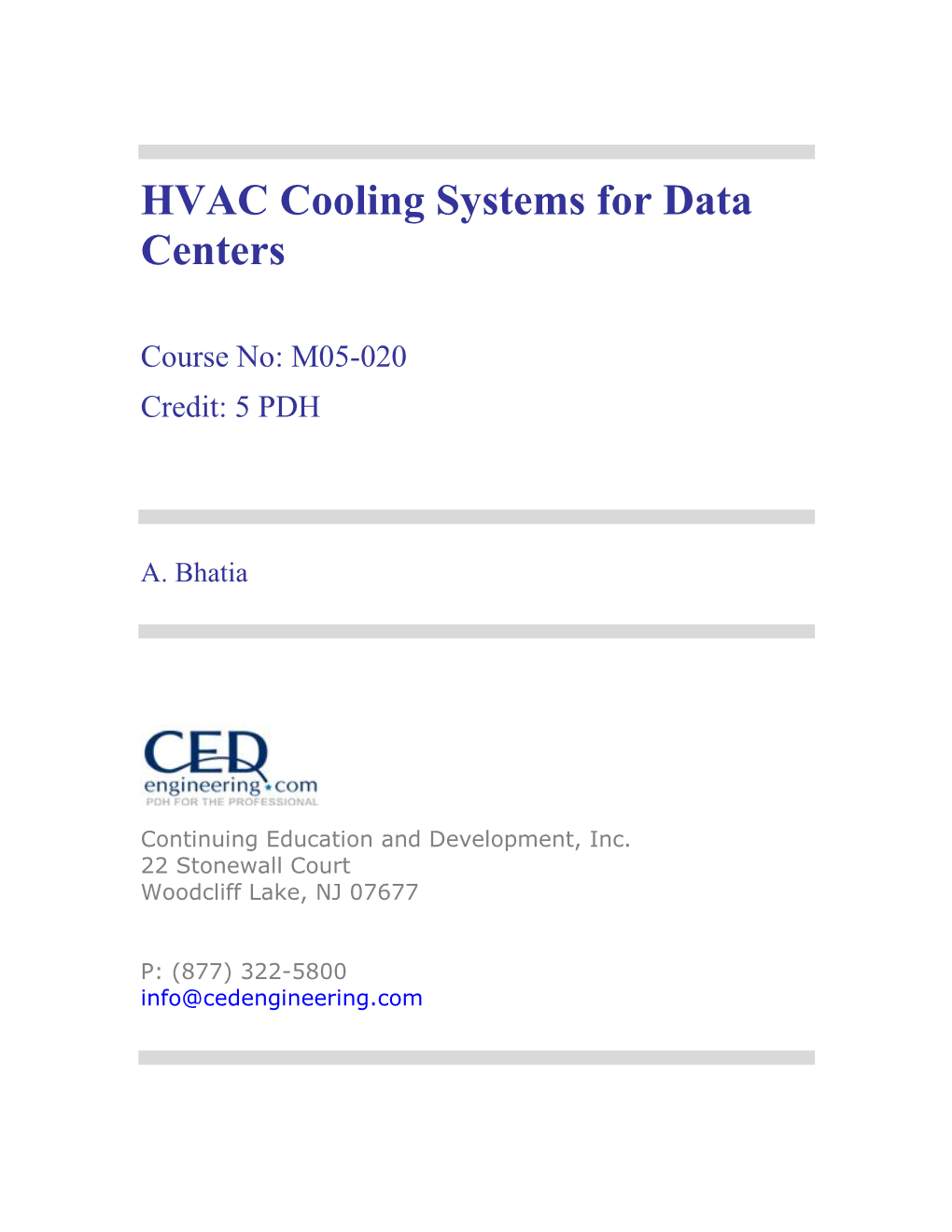 HVAC Cooling Systems for Data Centers