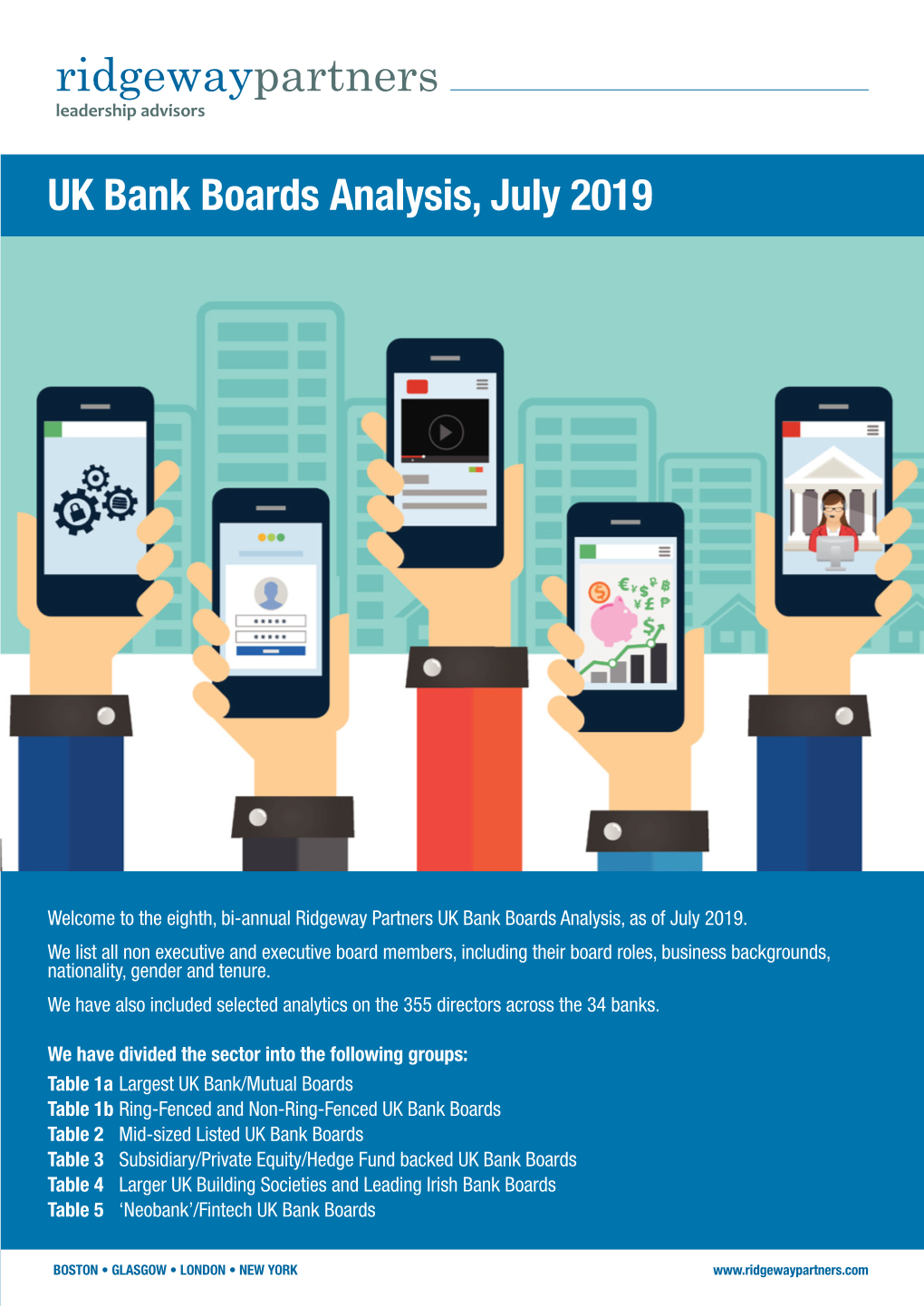 UK Bank Boards Analysis, July 2019