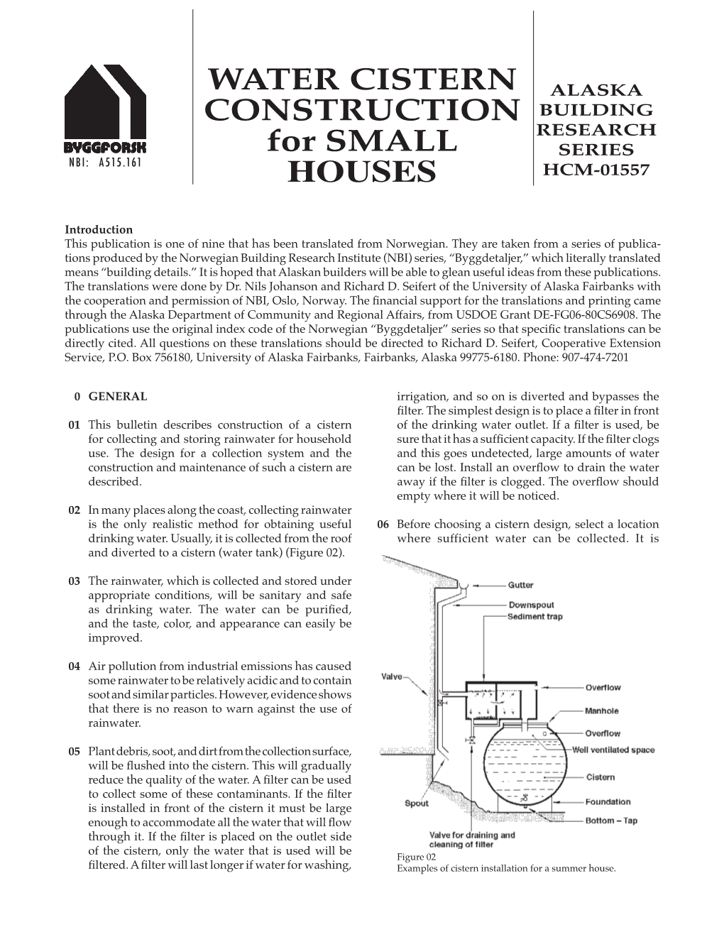 Water Cistern Construction for SMALL HOUSES