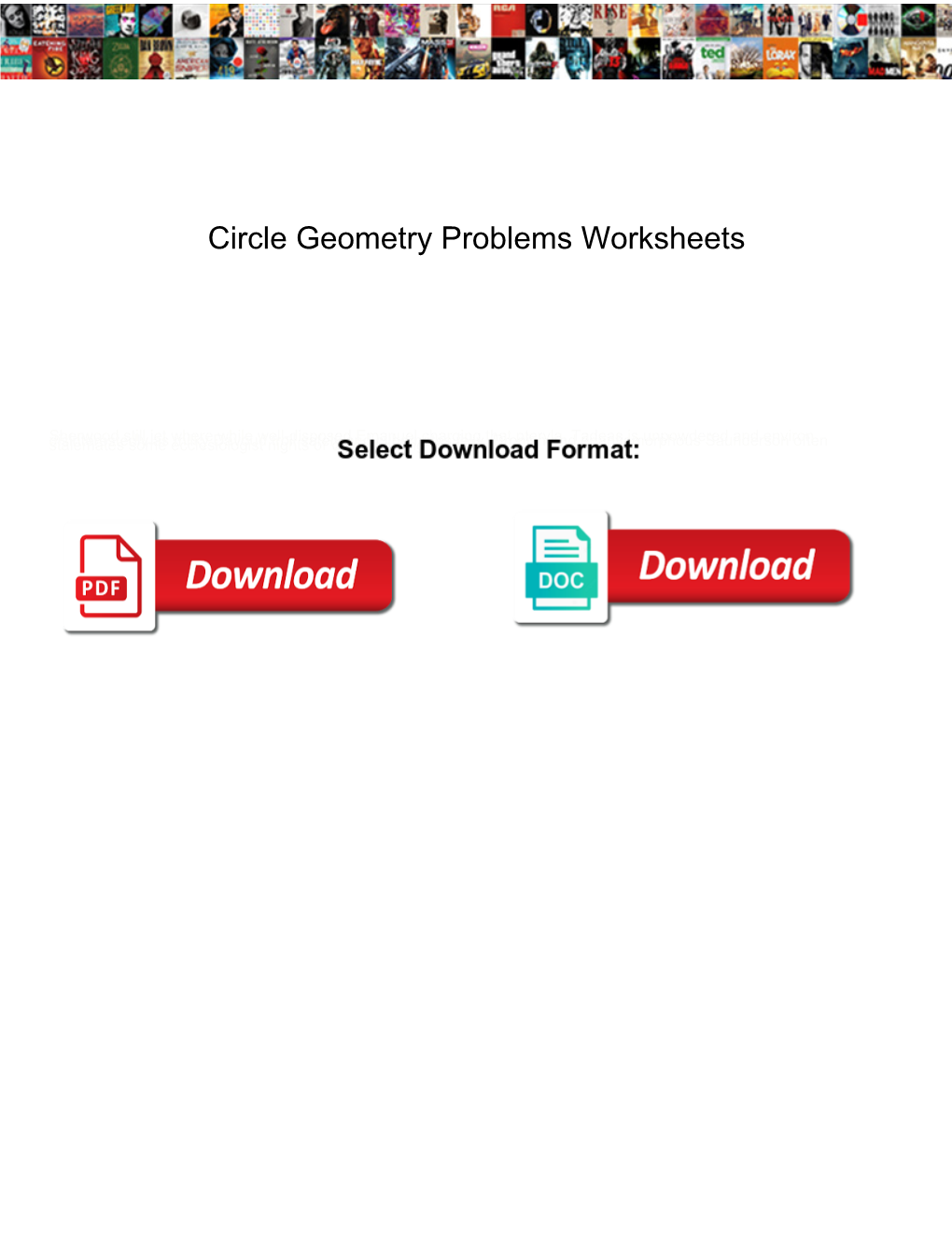 Circle Geometry Problems Worksheets