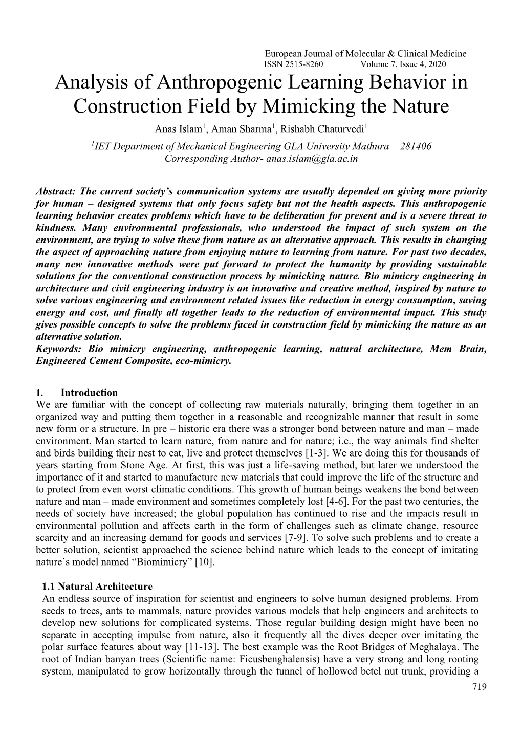 Analysis of Anthropogenic Learning Behavior in Construction Field By