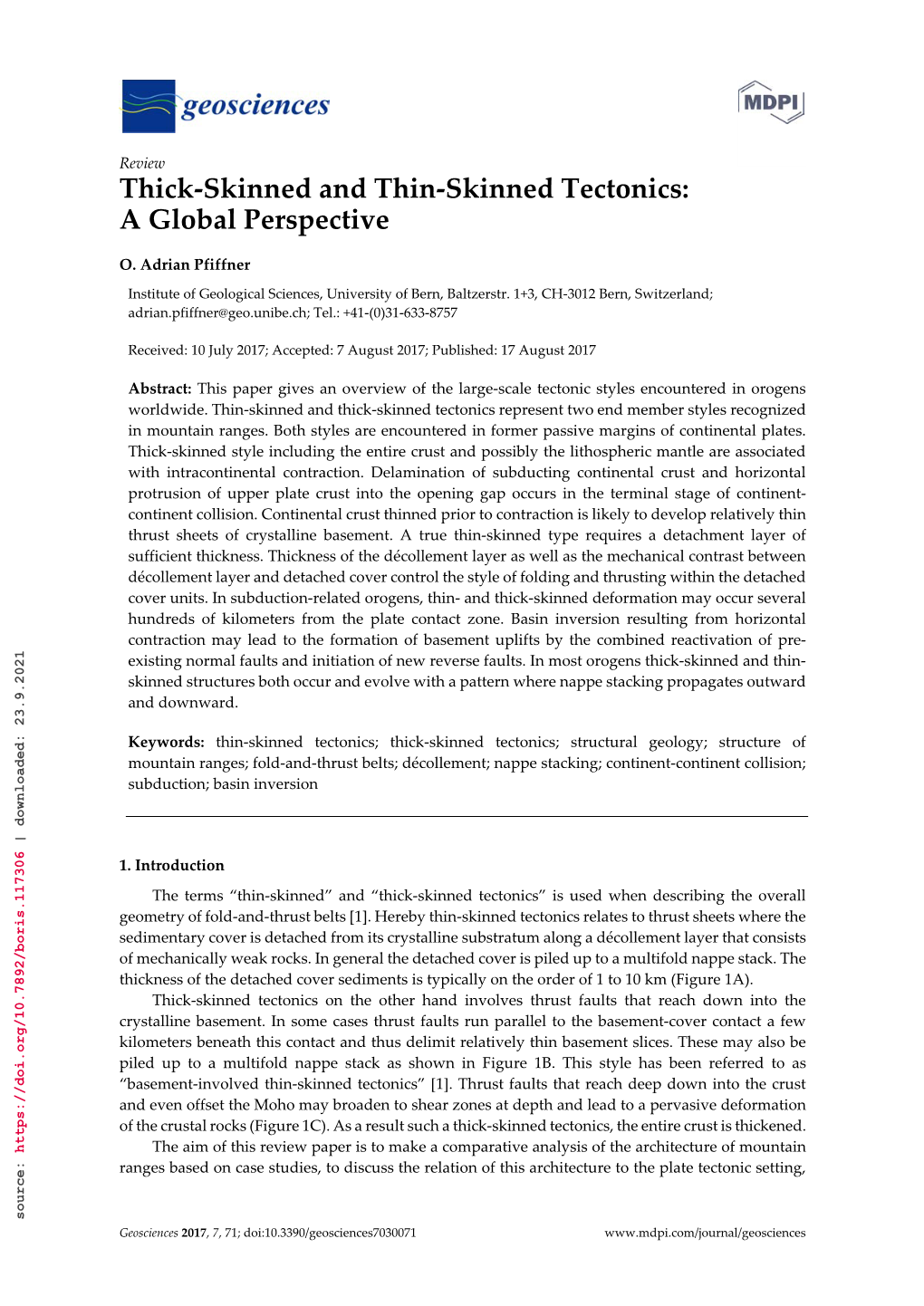 Thick-Skinned and Thin-Skinned Tectonics: a Global Perspective