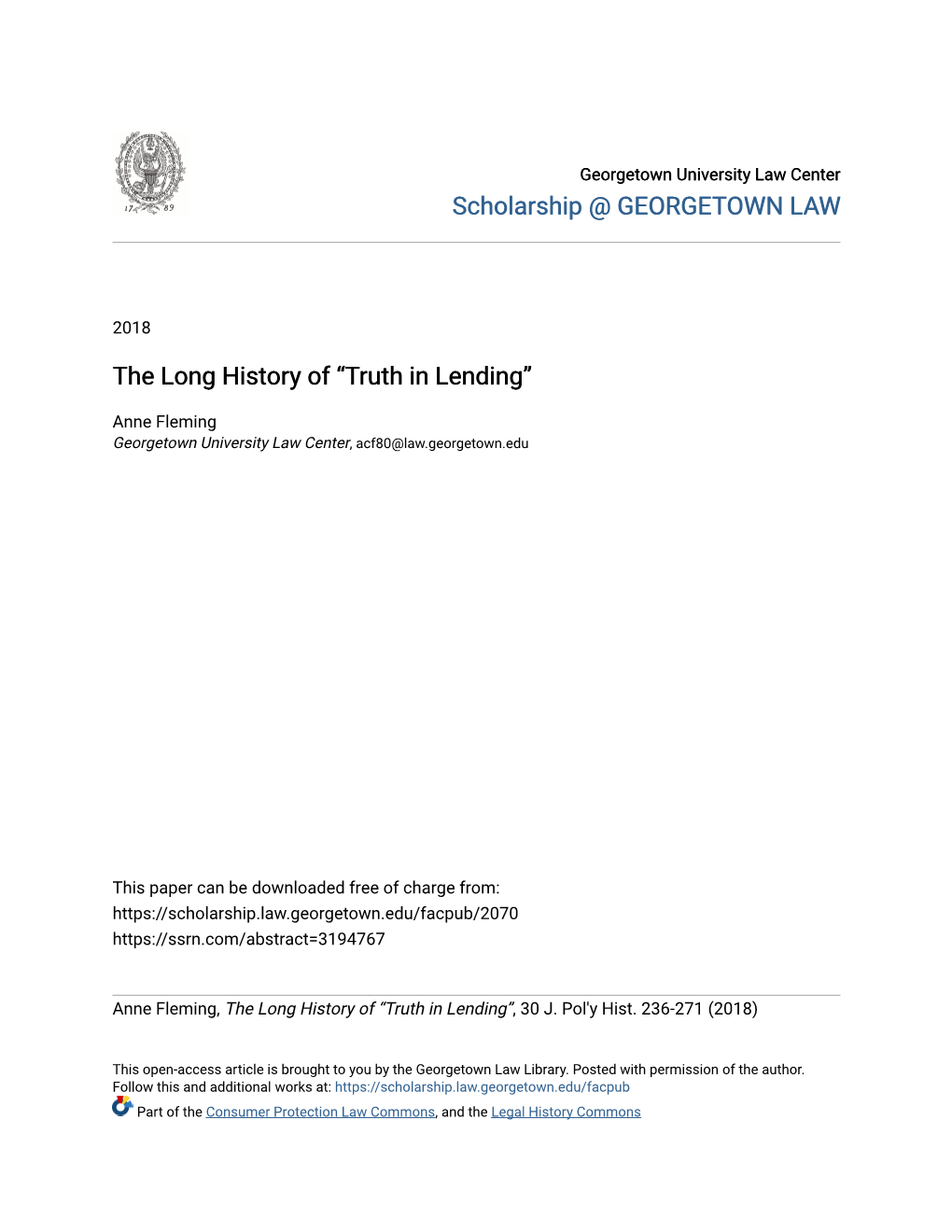 The Long History of “Truth in Lending”