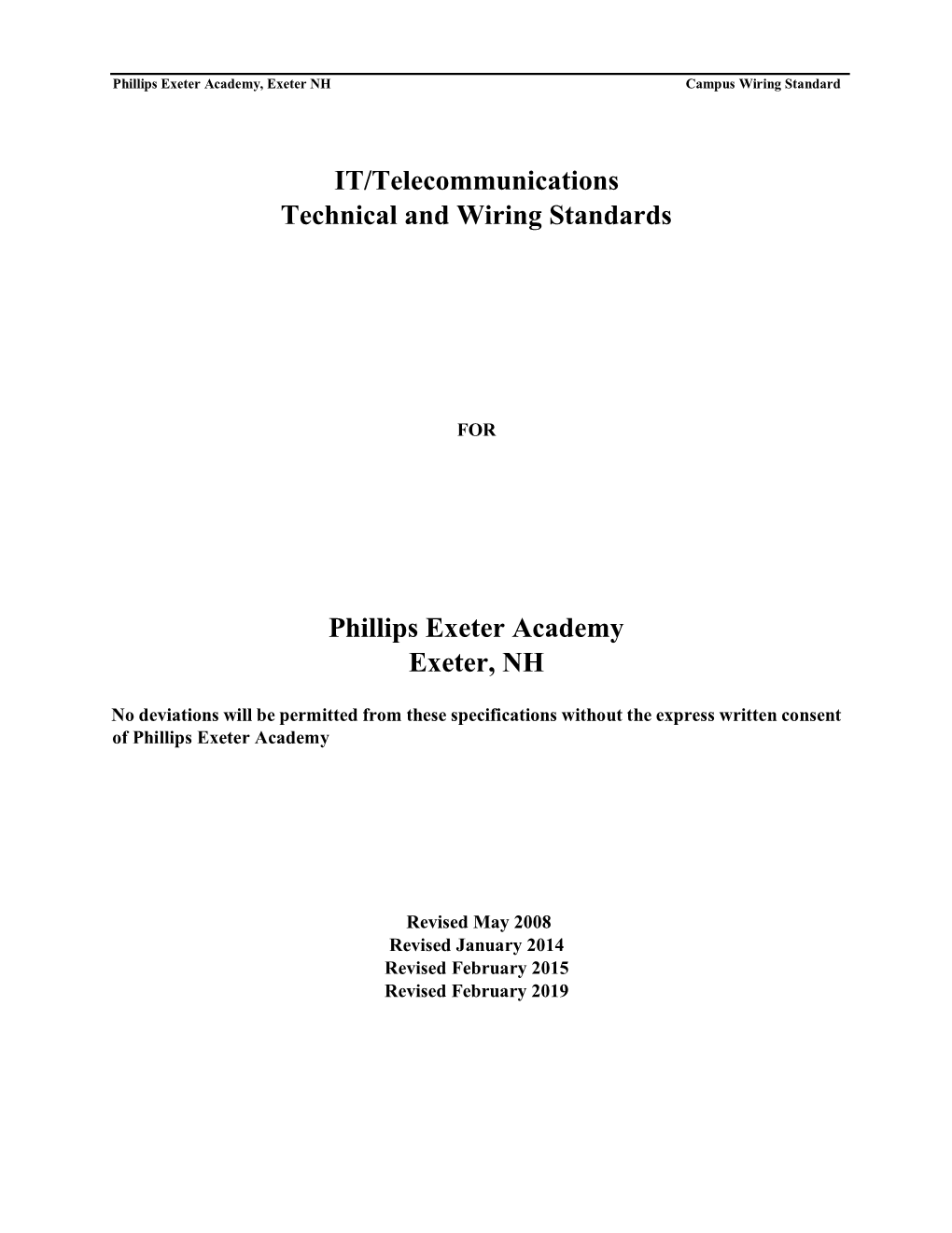 IT/Telecommunications Technical Wiring