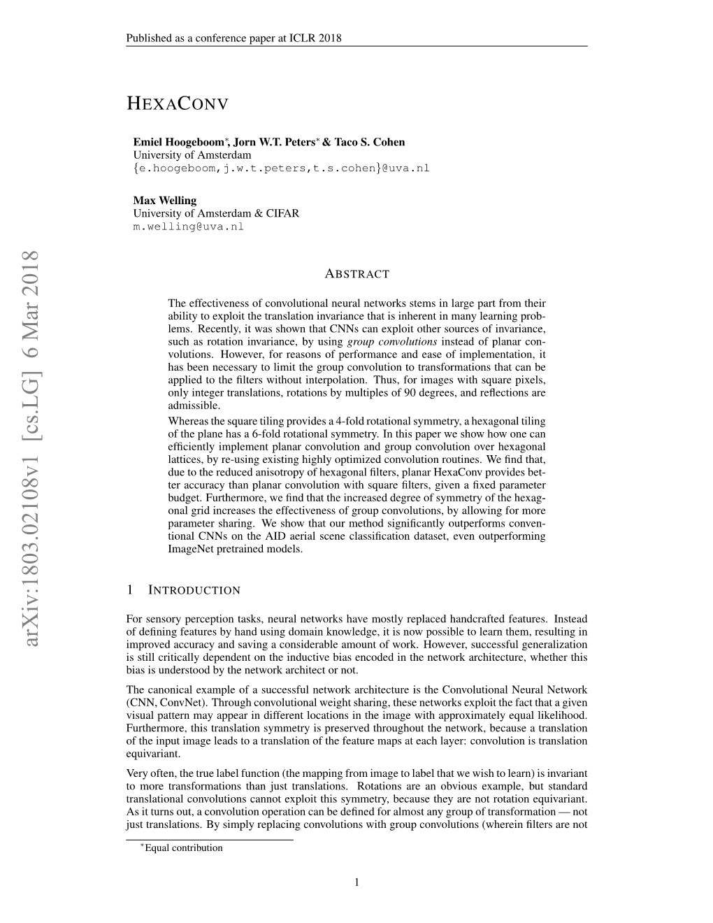 Arxiv:1803.02108V1 [Cs.LG] 6 Mar 2018 Improved Accuracy and Saving a Considerable Amount of Work