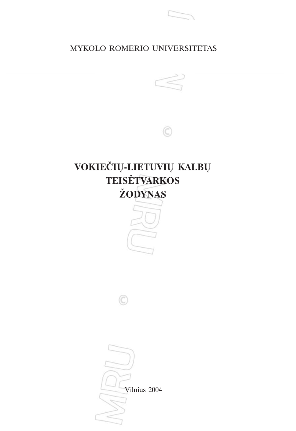 Vokiečių-Lietuvių Kalbų Teisėtvarkos Žodynas