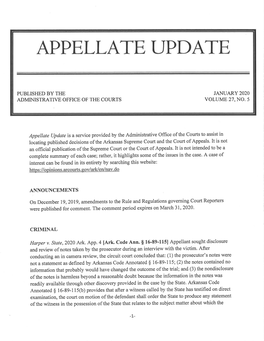 Appellate Update January 2020