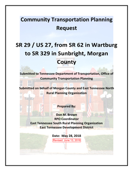 Community Transportation Planning Request SR 29 / US 27, from SR 62