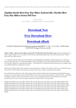 Best Easy Day Hikes Jacksonville, Florida (Best Easy Day Hikes Series) Online