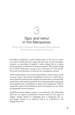 Tapu and Kahui in the Marquesas Pierre Ottino-Garanger, Marie-Noëlle Ottino-Garanger, Bernard Rigo and Edgar Tetahiotupa