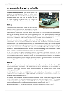 Automobile Industry in India 30 Automobile Industry in India