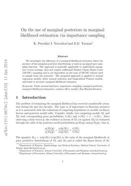 On the Use of Marginal Posteriors in Marginal Likelihood Estimation Via Importance Sampling