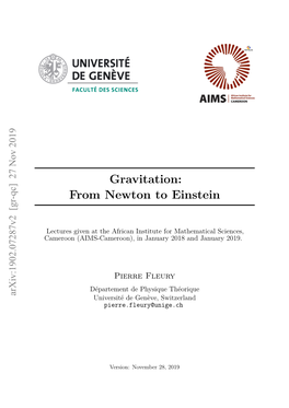 Gravitation: from Newton to Einstein