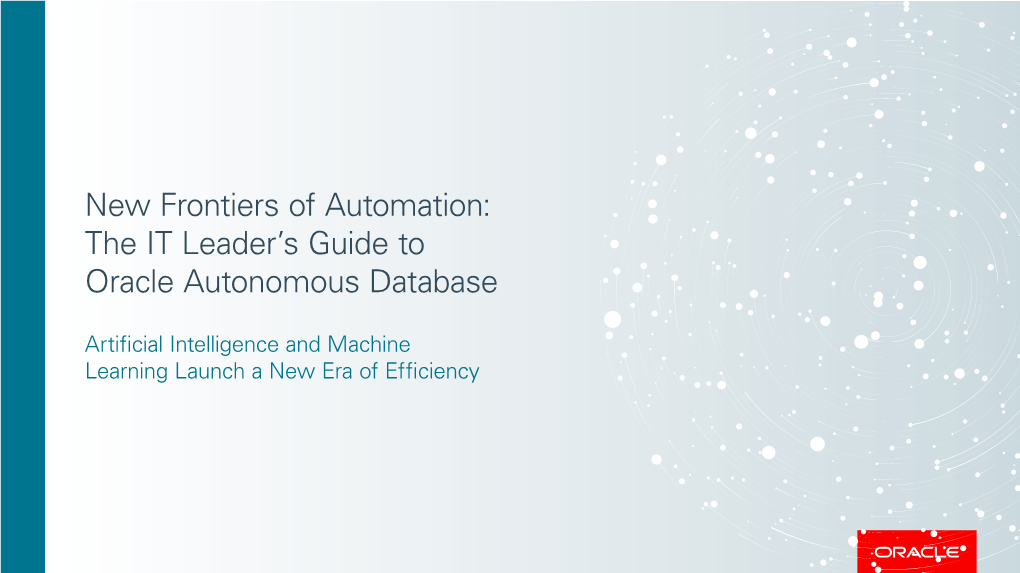 The IT Leader's Guide to Oracle Autonomous Database